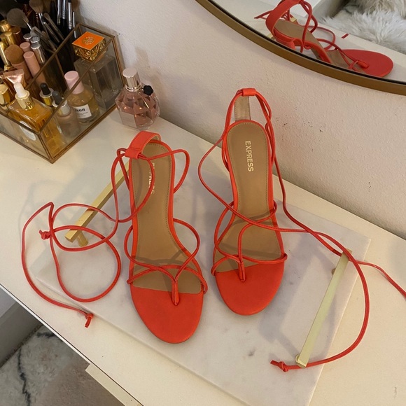 Shoes - Bright Orange Heels